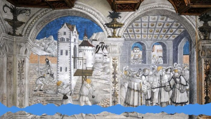 Wandgemälde im Festsaal des Klosters zu Stein am Rhein.