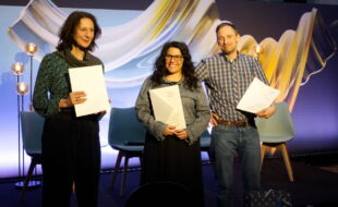 Juliane Schmidt (rbb), Sharon On, Dirk Laucke. Bild: Anemone Geißler (DADK)