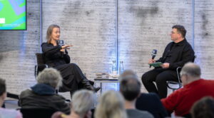 Frauke Rostalski, Thorsten Jantschek. Bild: Deutschlandradio/Thomas Kujawinski.