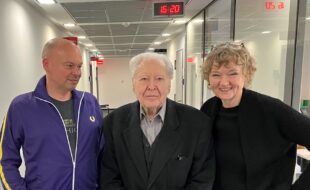Florinan Neuner, Gerhard Rühm, Carolin Naujocks. Bild: Lew-Lyn Rectenwald.